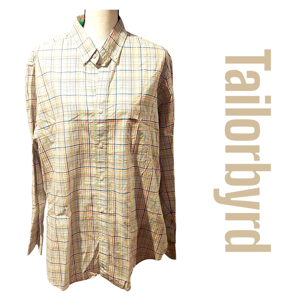 Tailorbyrd Cream Casual Button Down Shirt